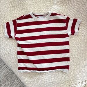 Zara Red Striped Tee - 3T